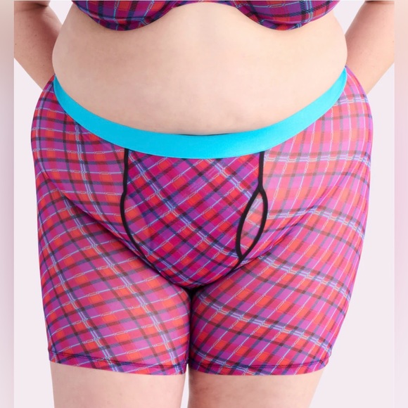 Vibrant Plaid Women's Boxer Briefs - Picture 5 of 7